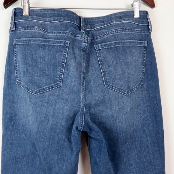 NYDJ Size 12 Petite Marilyn Straight Crop Jeans Mesquite Blue Wash - Picture 9 of 12